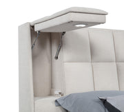 Dreux Upholstered Queen Panel Platform Bed Cream - 315948CRMQ