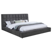 Dreux Upholstered Queen Panel Platform Bed Grey - 315948GRYQ