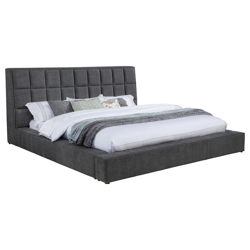 Dreux Upholstered Queen Panel Platform Bed Grey - 315948GRYQ