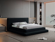 Drew Corduroy Full Bed (3 Boxes) in Black - Gate FurnitureFull Bed