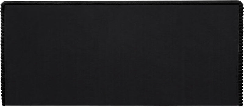 Drew Corduroy Full Bed (3 Boxes) in Black - Gate FurnitureFull Bed