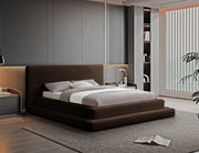Drew Corduroy Full Bed (3 Boxes) in Brown - Gate FurnitureFull Bed