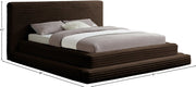 Drew Corduroy Full Bed (3 Boxes) in Brown - Gate FurnitureFull Bed