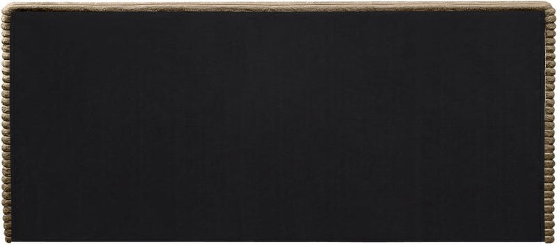 Drew Corduroy Full Bed (3 Boxes) in Taupe - Gate FurnitureFull Bed