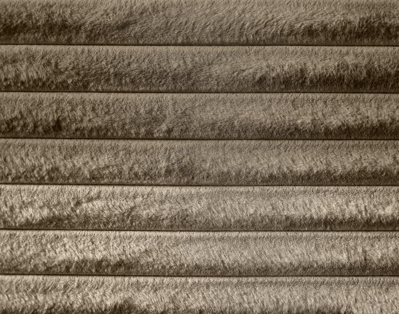 Drew Corduroy Full Bed (3 Boxes) in Taupe - Gate FurnitureFull Bed