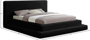 Drew Corduroy King Bed (3 Boxes) in Black - Gate FurnitureKing Bed