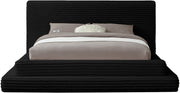 Drew Corduroy King Bed (3 Boxes) in Black - Gate FurnitureKing Bed