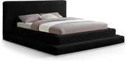 Drew Corduroy King Bed (3 Boxes) in Black - Gate FurnitureKing Bed