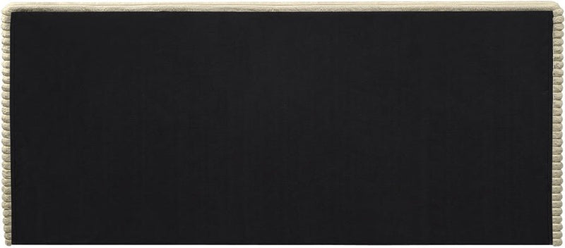 Drew Corduroy King Bed (3 Boxes) in Cream - Gate FurnitureKing Bed