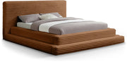 Drew Corduroy King Bed (3 Boxes) in Saddle - Gate FurnitureKing Bed