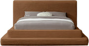 Drew Corduroy King Bed (3 Boxes) in Saddle - Gate FurnitureKing Bed