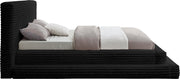 Drew Corduroy Queen Bed (3 Boxes) in Black - Gate FurnitureQueen Bed