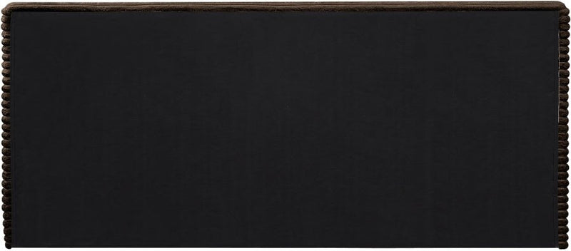 Drew Corduroy Queen Bed (3 Boxes) in Brown - Gate FurnitureQueen Bed