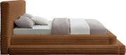 Drew Corduroy Queen Bed (3 Boxes) in Saddle - Gate FurnitureQueen Bed