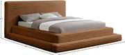 Drew Corduroy Queen Bed (3 Boxes) in Saddle - Gate FurnitureQueen Bed