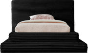 Drew Corduroy Twin Bed (3 Boxes) in Black - Gate FurnitureTwin Bed