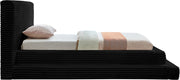 Drew Corduroy Twin Bed (3 Boxes) in Black - Gate FurnitureTwin Bed