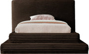 Drew Corduroy Twin Bed (3 Boxes) in Brown - Gate FurnitureTwin Bed