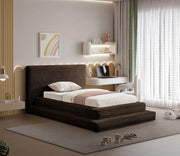 Drew Corduroy Twin Bed (3 Boxes) in Brown - Gate FurnitureTwin Bed