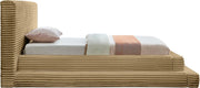 Drew Corduroy Twin Bed (3 Boxes) in Camel - Gate FurnitureTwin Bed