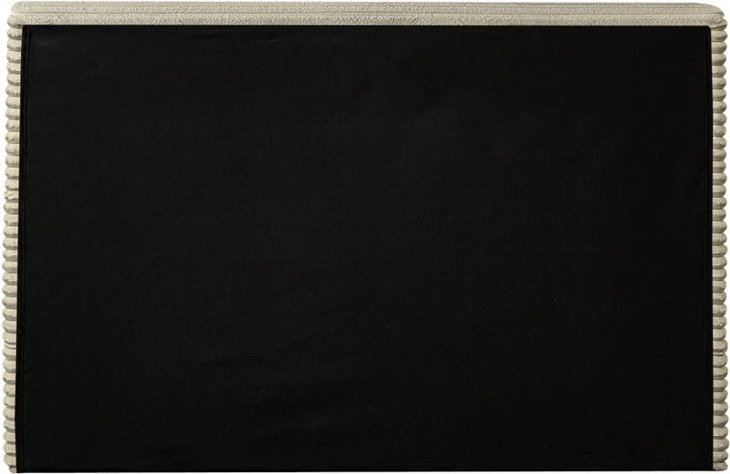 Drew Corduroy Twin Bed (3 Boxes) in Cream - Gate FurnitureTwin Bed