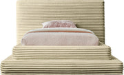 Drew Corduroy Twin Bed (3 Boxes) in Cream - Gate FurnitureTwin Bed