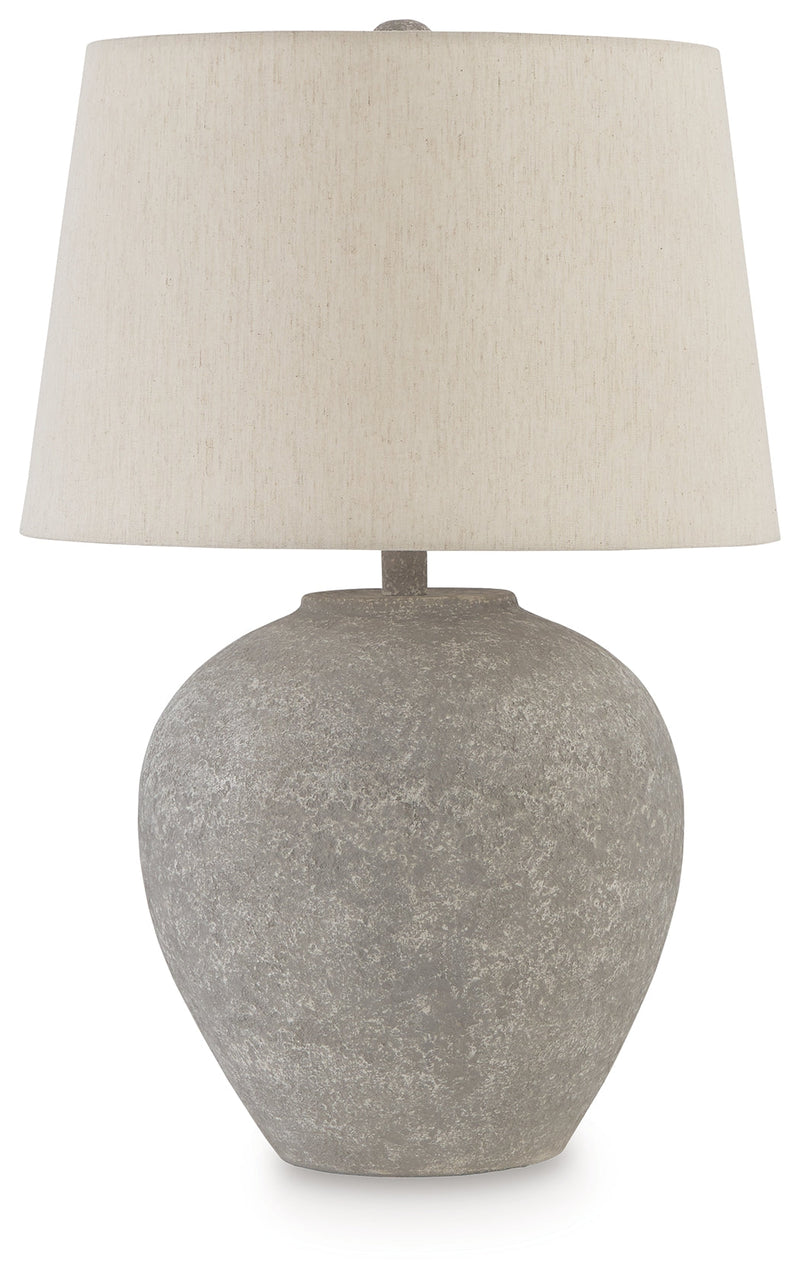 Dreward 2-Piece Table Lamp Set in Distressed Gray - PKG015581