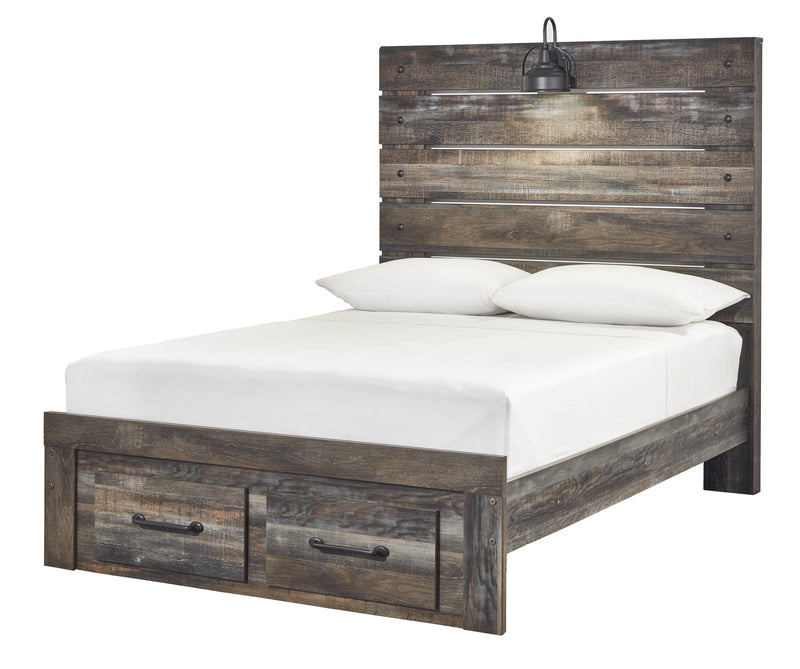 Drystan Brown Full Footboard Storage Bed - Gate FurnitureFull Bed