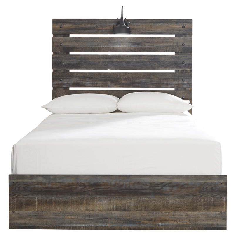 Drystan Brown Full Panel Bed - Gate FurnitureFull Bed