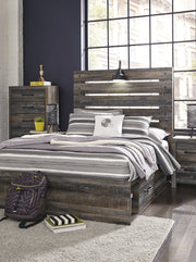 Drystan Brown Full Side Storage Platform Bed - Gate FurnitureFull Bed