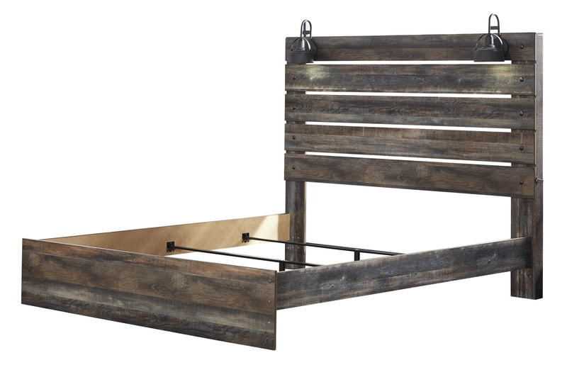 Drystan Brown King Panel Bed - Gate FurnitureKing Bed