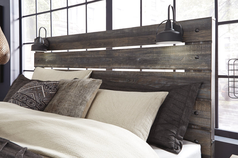 Drystan Brown King Panel Bed - Gate FurnitureKing Bed