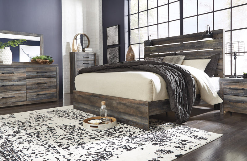 Drystan Brown King Panel Bed - Gate FurnitureKing Bed