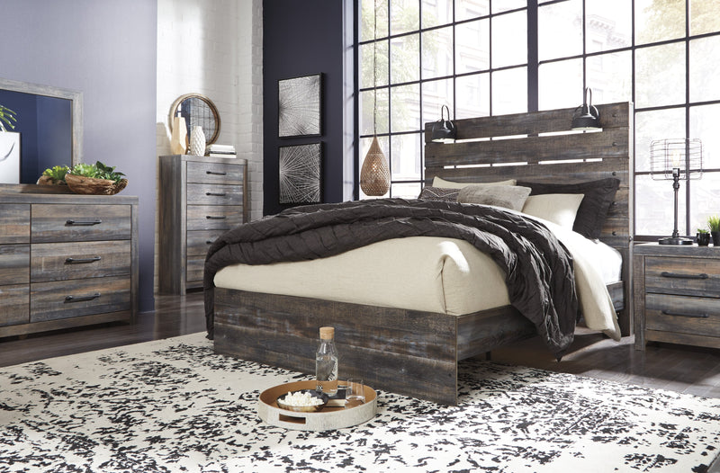 Drystan Brown Queen Panel Bed - Gate FurnitureQueen Bed