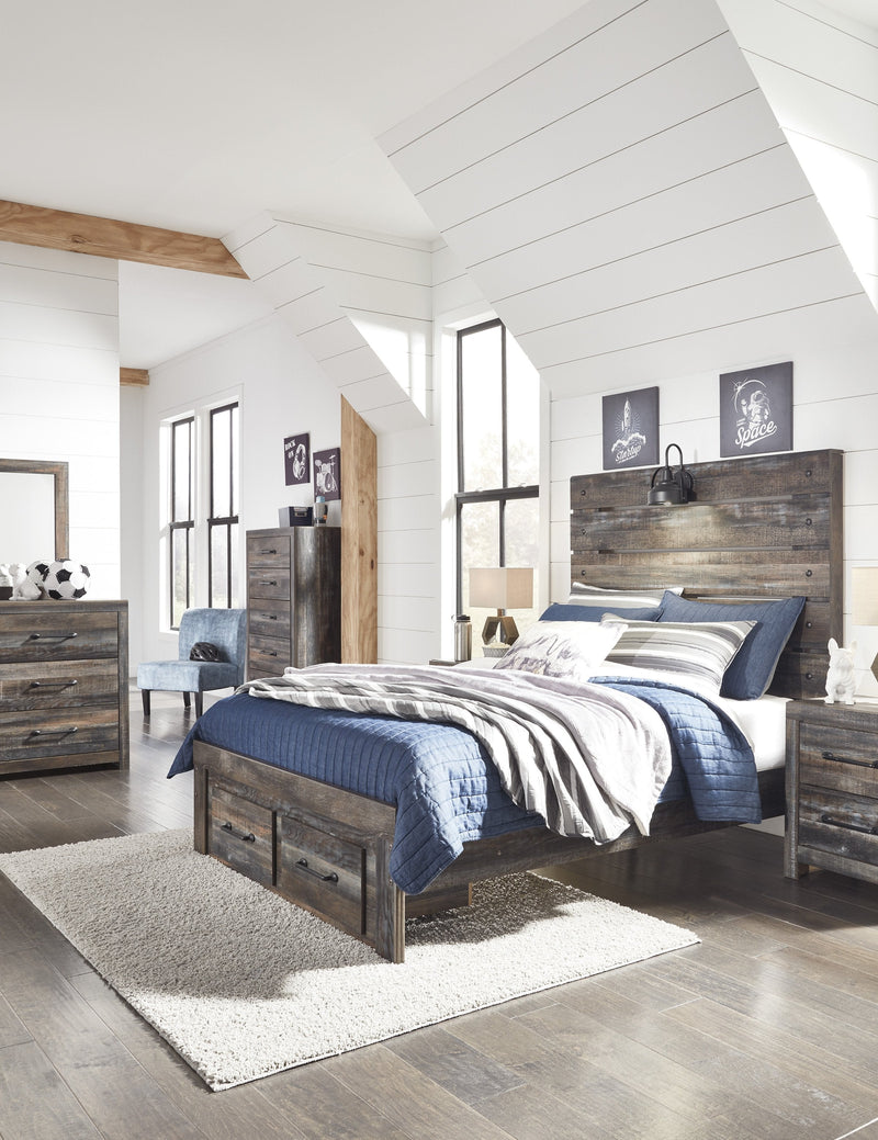 Drystan Brown Youth Footboard Storage Bedroom Set - Gate Furniture