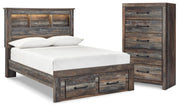 Drystan Full Bookcase Storage Bed and Chest - B211B115