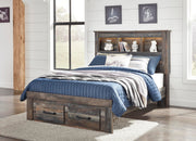 Drystan Full Bookcase Storage Bed and Chest - B211B115