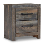 Drystan Full Panel Bed with 2 Storage Drawers with Mirrored Dresser, Chest and Nightstand in Multi - PKG003443