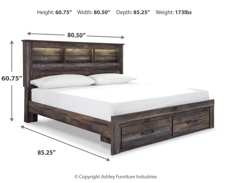 Drystan King Bookcase Storage Bed, Dresser and Chest - B211B116