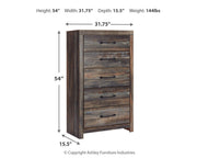 Drystan King Panel Bed and Chest - B211B121