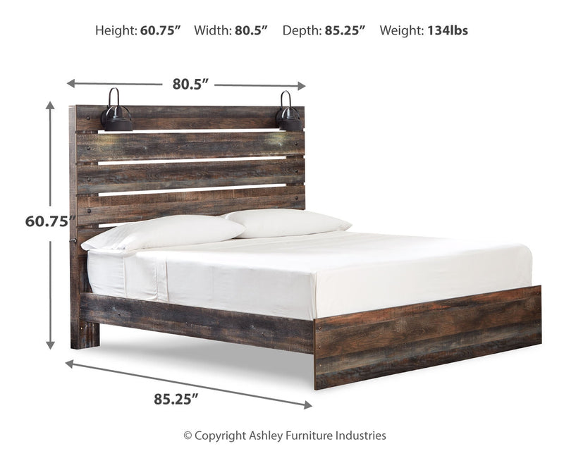 Drystan King Panel Bed with Chest and Nightstand in Multi from Ashley - Luna Furniture