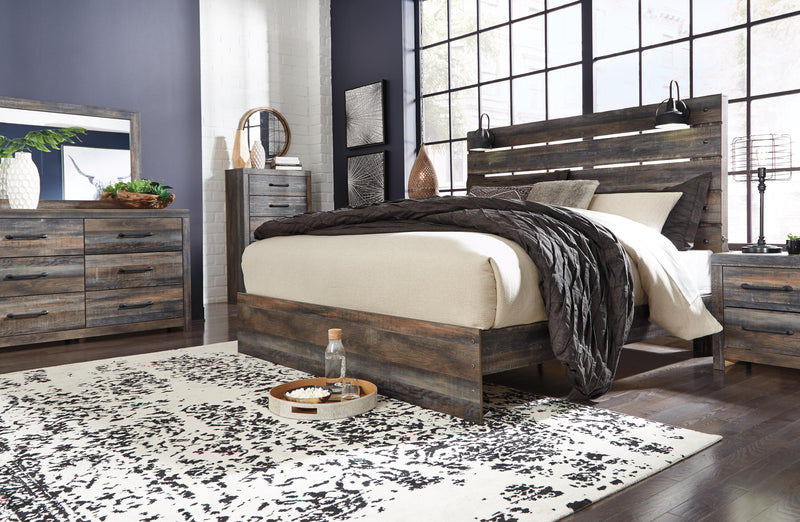 Drystan King Panel Bed with Dresser and Nightstand in Multi - PKG020438
