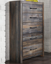Drystan King Panel Headboard Bed with Mirrored Dresser and Chest in Multi from Ashley - Luna Furniture