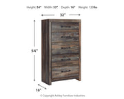 Drystan King Panel Headboard Bed with Mirrored Dresser and Chest in Multi from Ashley - Luna Furniture