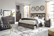 Drystan Multi Bookcase Double Side Storage Platform Bedroom Set - Gate FurnitureBedroom Set
