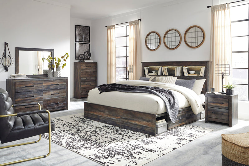 Drystan Multi Bookcase Double Side Storage Platform Bedroom Set - Gate FurnitureBedroom Set