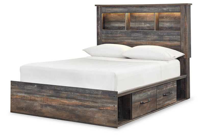 Drystan Multi Full Bookcase Bed with 2 Storage Drawers - Gate FurnitureFull Bed