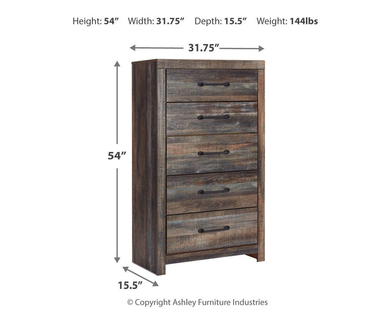 Drystan Multi Full Bookcase Storage Bed and Chest - B211B88