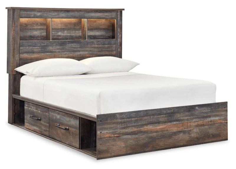 Drystan Multi Full Bookcase Storage Bed and Dresser - B211B100