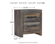 Drystan Multi Full Panel Bed and 2 Nightstands - B211B78